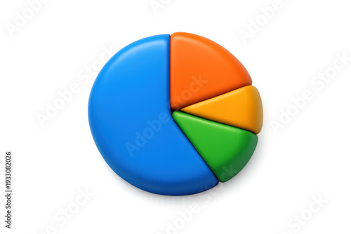 Free Download Colorful pie chart icon for data visualization and infographics design - GFXLoad