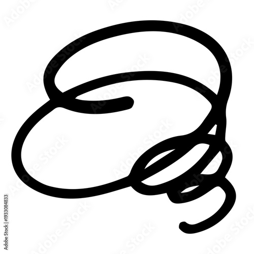 ぐるぐる悩む時の渦のマーク。困った時の漫符。苛立ち、不満、ストレスを感じた時の感情表現。