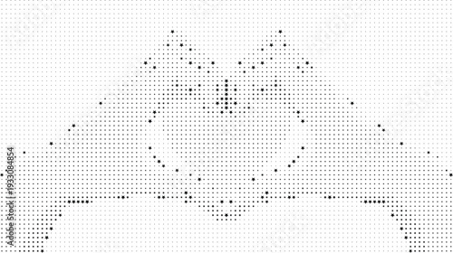Black and white symmetrical dots and stars abstract pattern, Monochrome star and dot balanced abstract design background