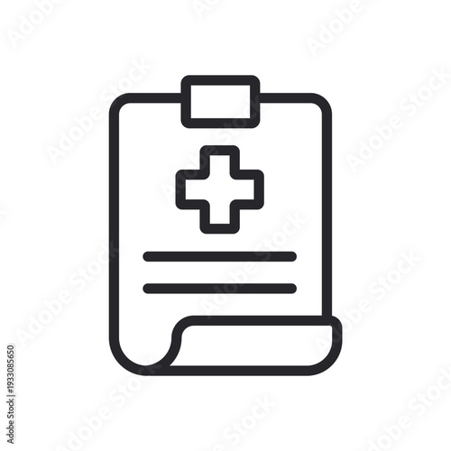 medical report icons outline and Flat Style,transparent background