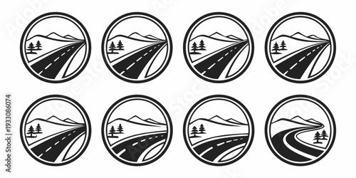 A collection of various types of hats and caps displayed in a circular arrangement Vector