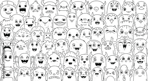 seamless pattern with skulls doodle 