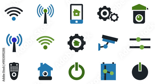 Collection of Modern Technology Icons and Symbols.