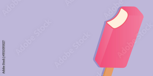 Simple ice cream background template design. Food banner promotion and presentation