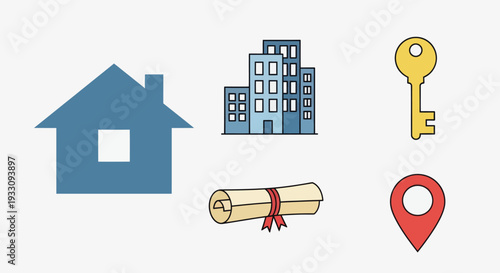 House Key Building Map Document Real Estate.