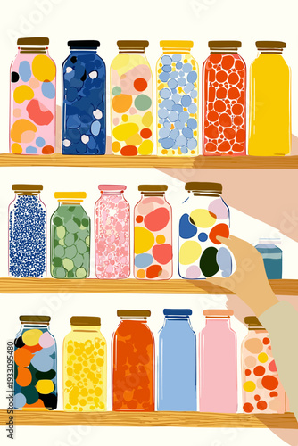 Modern Pantry with Clear Storage Containers