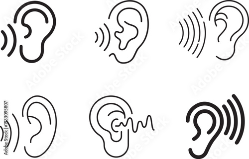 Pixel perfect linear UI translator icon with voice feature and audio playback