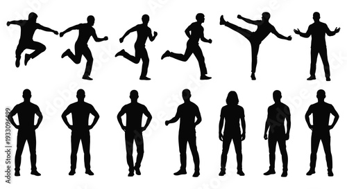 silhouettes of people