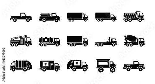 Truck icon set .