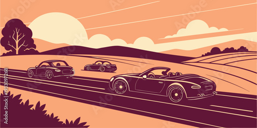 Ancient civilization thriving in a desert landscape with towering structures and bustling activity. Vector