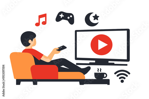 White letters entertainment image icon media text vector no tv generation simple