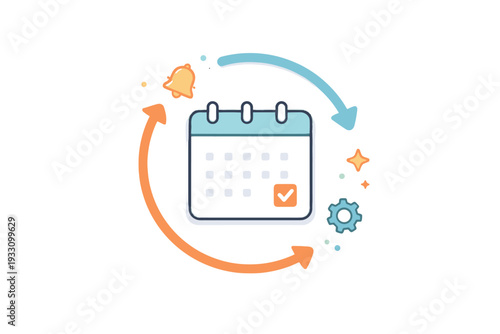 Calendar text isolated image circular no layout generation vector background subscription icon