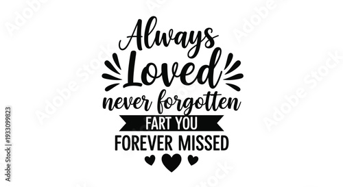 Calligraphic text art displaying a loving message black silhouette