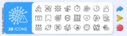 Employees wealth, Aluminium mineral and Cogwheel line icons. Interest rate, AI generate, Inflation icons. Pack of Time, Qr code, Maze attention icon. Vector
