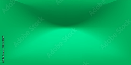Dark green studio room. 3d backdrop for product presentation. Minimal wall scene. Showcase, promotion display. Vector illustration