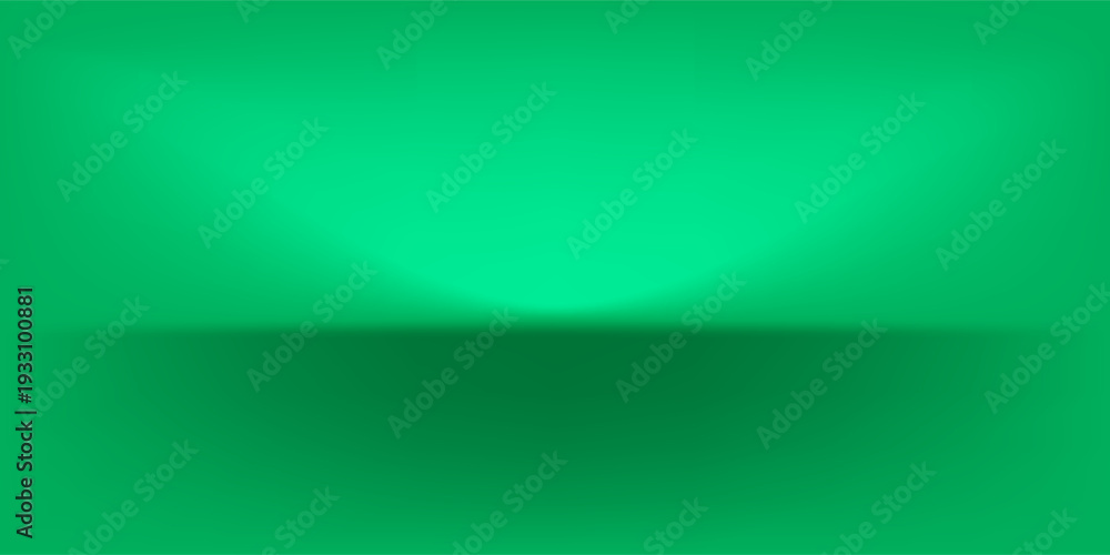 Obraz premium Dark green studio room. 3d backdrop for product presentation. Minimal wall scene. Showcase, promotion display. Vector illustration