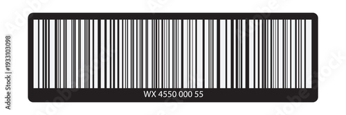 Barcode icon, isolated line illustration for product labeling, retail scanning, inventory management, e-commerce, and packaging design, minimalist linear barcode graphic Vector Illustration.
