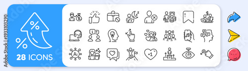 Drag drop, Couple and Money profit line icons. Interest rate, AI generate, Inflation icons. Pack of Consult, Jobless, Delete user icon. Mental health, Salary, Touchscreen gesture pictogram. Vector
