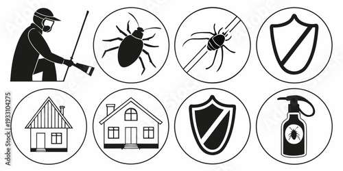 A collection of icons representing various safety and warning symbols Vector