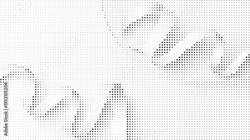 Black star halftone dots abstract shapes background, Black star dotted halftone abstract pattern on white background
