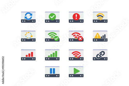 Weak reconnecting mini generation simple success player lost icon network sync image