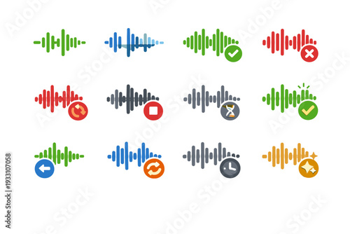 Generation final vector image confirmed failed progress restored reverted icon simple waveform