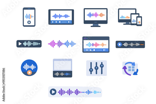 Reset banner mode desktop inline control image vector waveform generation simple panel