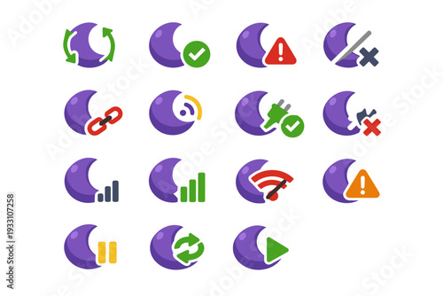 Resumed image sync syncing simple icon lost mode success network dnd vector