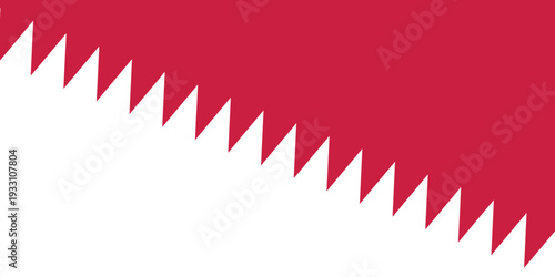 Bahrain flag pattern background. Zigzag shapes