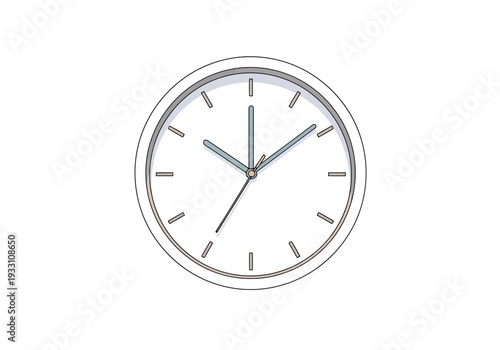 Modern Wall Clock With Simple Design Showing Minutes And Hours Clearly For Time Management Concepts Or Office Decoration