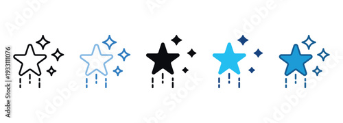 Stars Icon Set Multiple Style Of