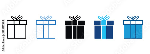 Gift Icon Set Multiple Style Of