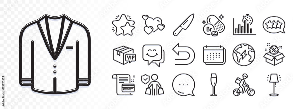 Fototapeta premium Smile face, Payment card and Calendar line icons for web app. Glare of light effect. Message icon. Pack of Electricity, Bromine mineral, Undo pictogram icons. Vector