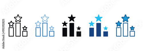 Ranking Icon Set Multiple Style Of