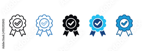 Badge Icon Set Multiple Style Of