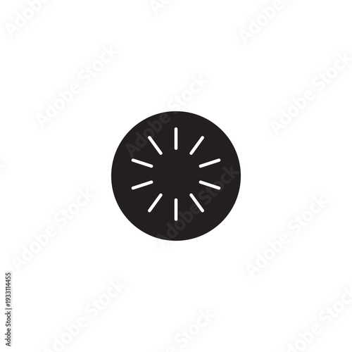 Minimalist black circle loading icon vector. Circular progress bar or buffering symbol for web, app interface, and digital design projects.