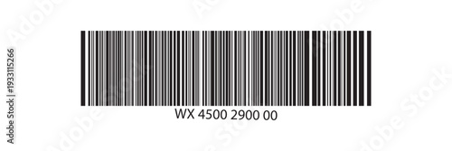 Barcode icon, isolated line illustration for product labeling, retail scanning, inventory management, e-commerce, and packaging design, minimalist linear barcode graphic Vector Illustration.
