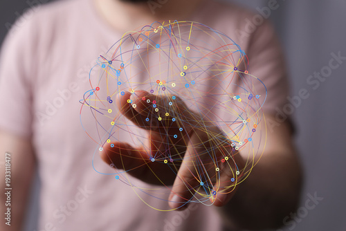 Close-up of a hand touching...