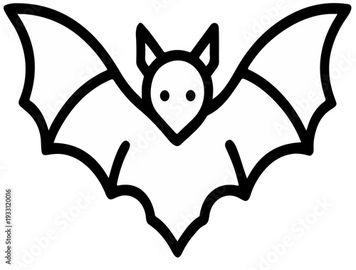vector illustration of a black bat