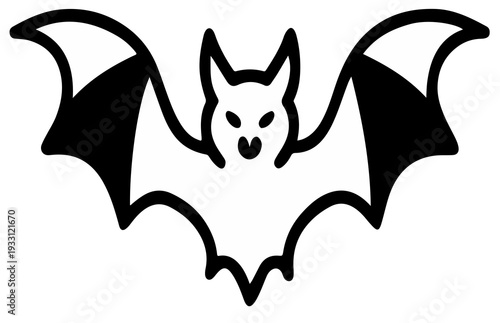 black and white bat