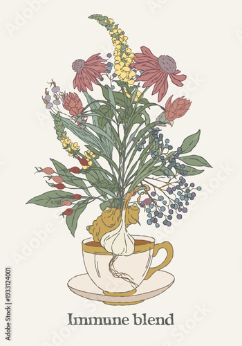 botanical bouquet featuring immune herbal blend