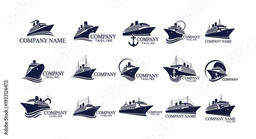 Collection of various cruise ship logos for travel and tourism companies.