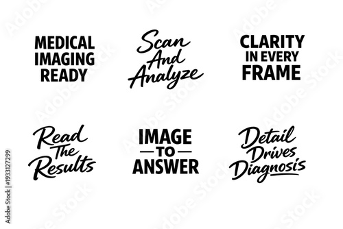 Motivational medical phrases promoting precision and analysis in imaging