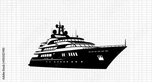 Luxurious yacht sailing on the ocean, a symbol of wealth and travel.
