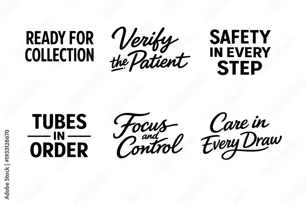 Obraz premium Collection preparedness and patient verification steps for safe medical practices