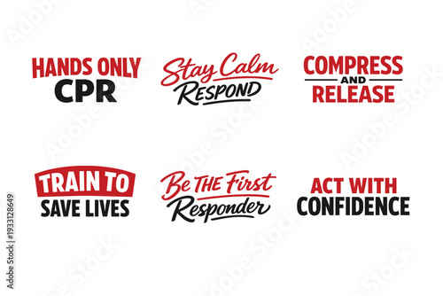 Cpr guidance: hands-only, stay calm, compress and release, train to save lives