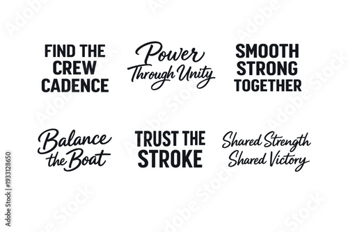 Inspirational crew rowing phrases for team unity and strength