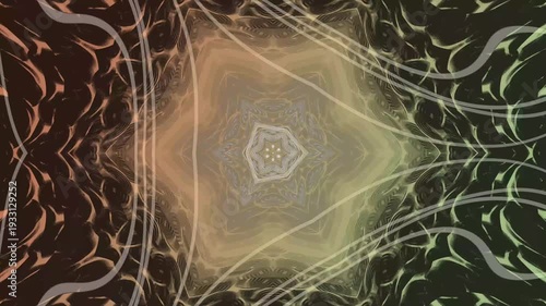 Abstract kaleidoscopic patterns and shapes in a colorful, dynamic, and artistic video.