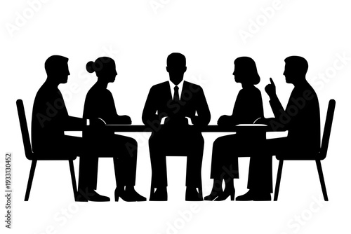 A group of business people sitting around a table
