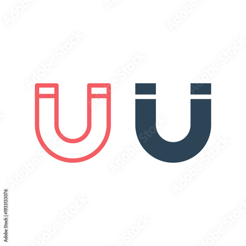 Magnet icons set vector trendy design template.